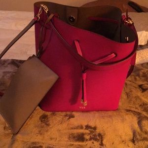 Authentic Red Ralph Lauren bag with pouch